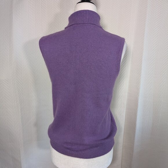 Vintage Jessica Purple Angora Sleeveless Sweater Beaded Sequins Soft Glam Large - Picture 3 of 13